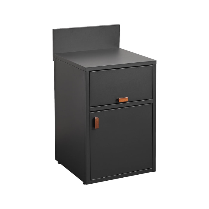 Cuisine extérieure acier 2 portes L60cm noir - Thira