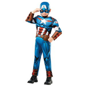 DISFRAZ CAPITAN AMERICA DELUXE INFA TALLA - S (3-4 AÑOS)