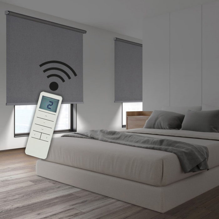 Estor motorizado Opaco DREAM texture Gris