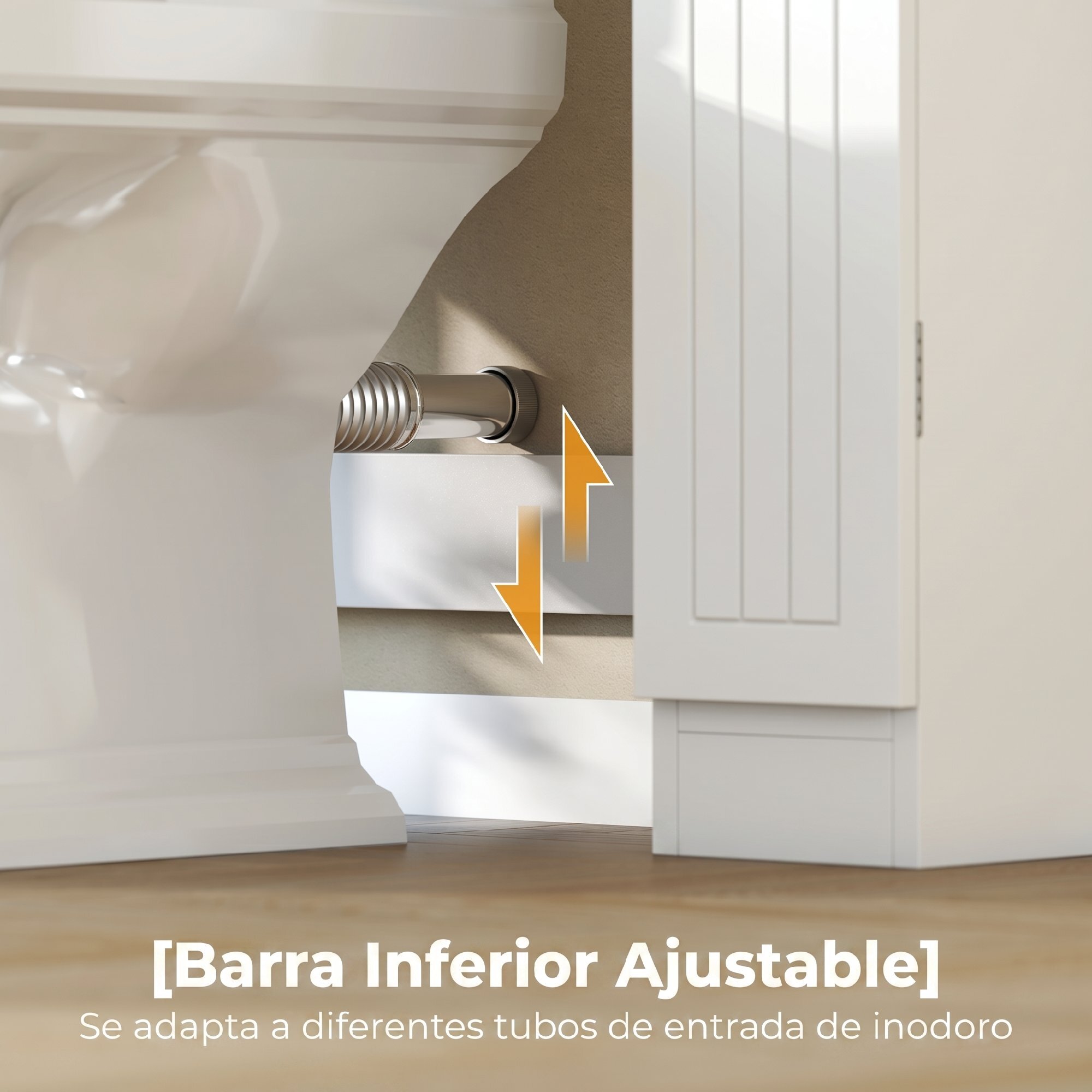 Mueble sobre Inodoro, Armario sobre Inodoro, Mueble de Baño con 2 Armarios Laterales, Cajón Abatible, Portapapeles, Estantes Ajustables, para Lavanderías, Espacios Pequeños, 88x18x98 cm, Blanco