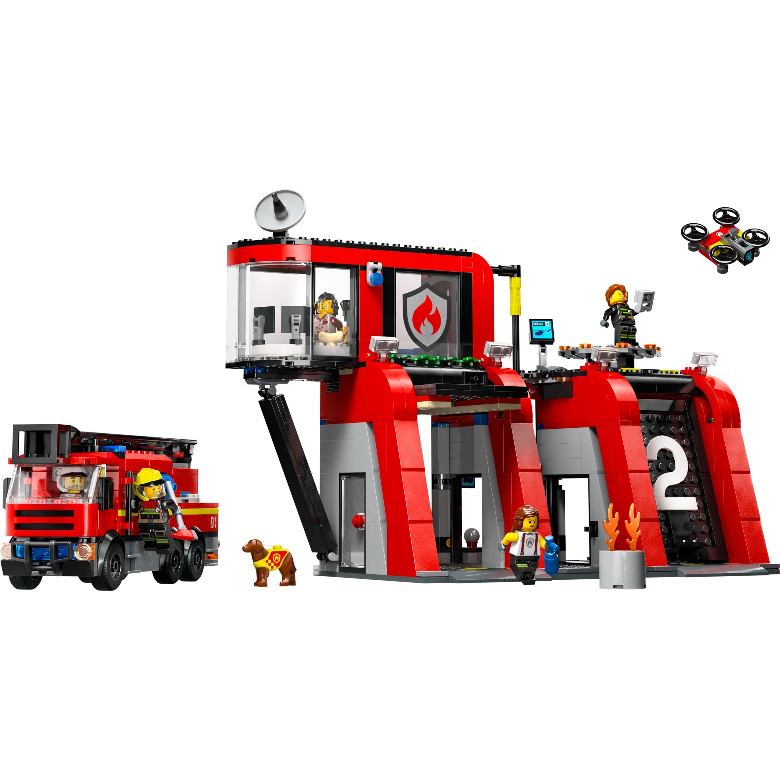 LEGO CITY 60414 - CASERMA DEI POMPIERI E AUTOPOMPA