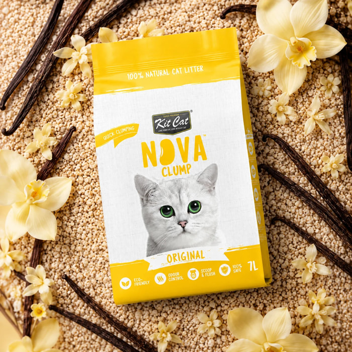 Pack 6 Kit Cat Arena Eco Nova Clump - Original 7 L Arena para gatos - Sin Aroma Añadido