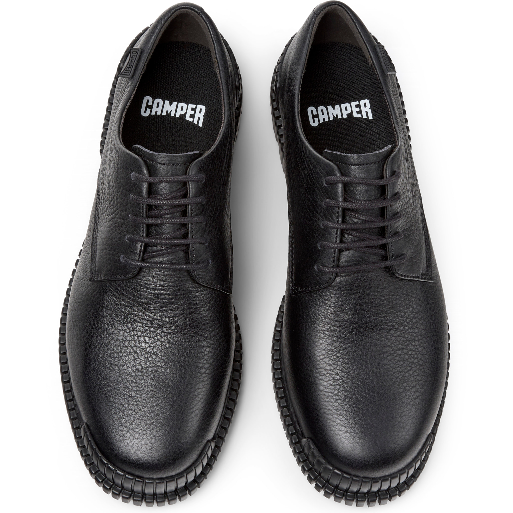 Zapatos de cordones - CAMPER Pix - Negro - Cuero liso