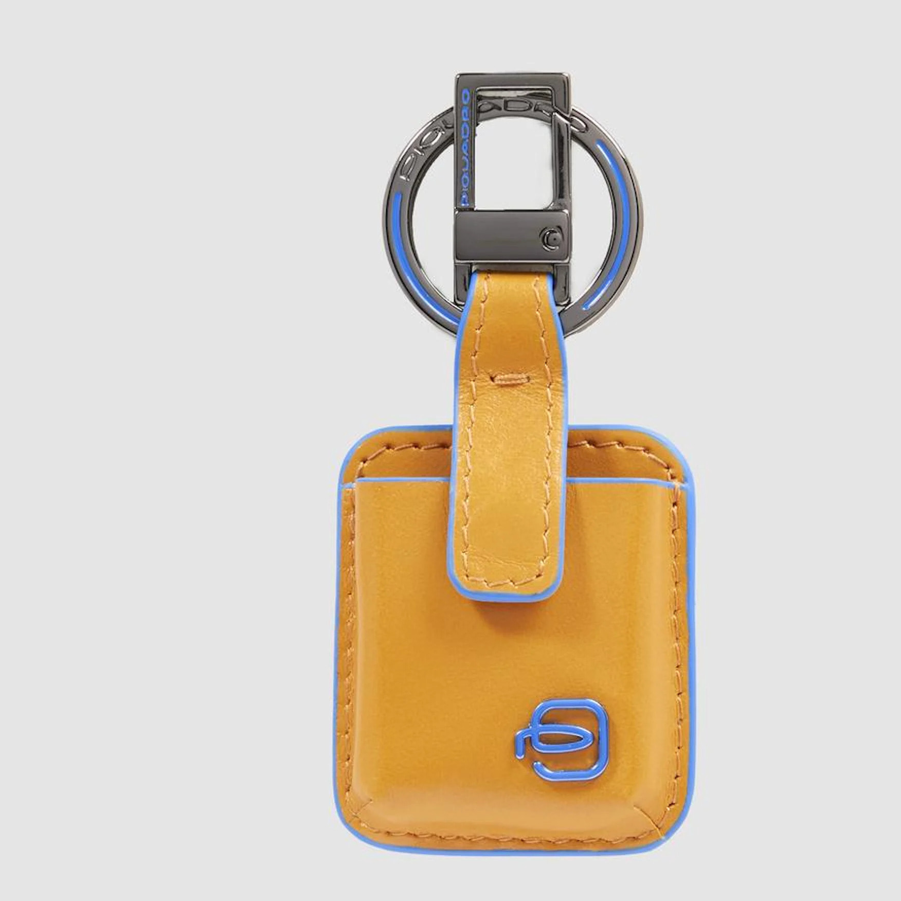 Piquadro Moschettone portachiavi in pelle con CONNEQU