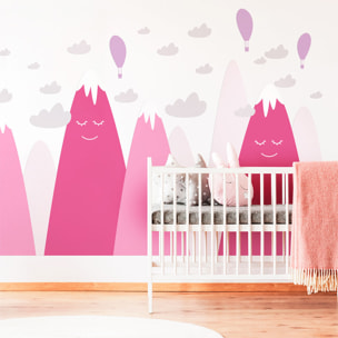 Stickers muraux enfants - Décoration chambre bébé - Autocollant Sticker mural géant enfant montagnes scandinaves FRANTIKA