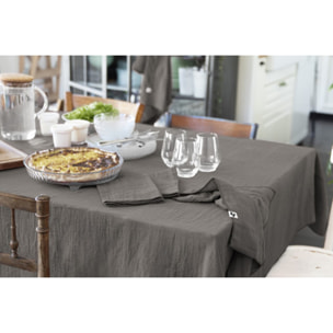 Lot de 3 serviettes 40x40 cm en gaze de coton - 10 coloris - GAIA
