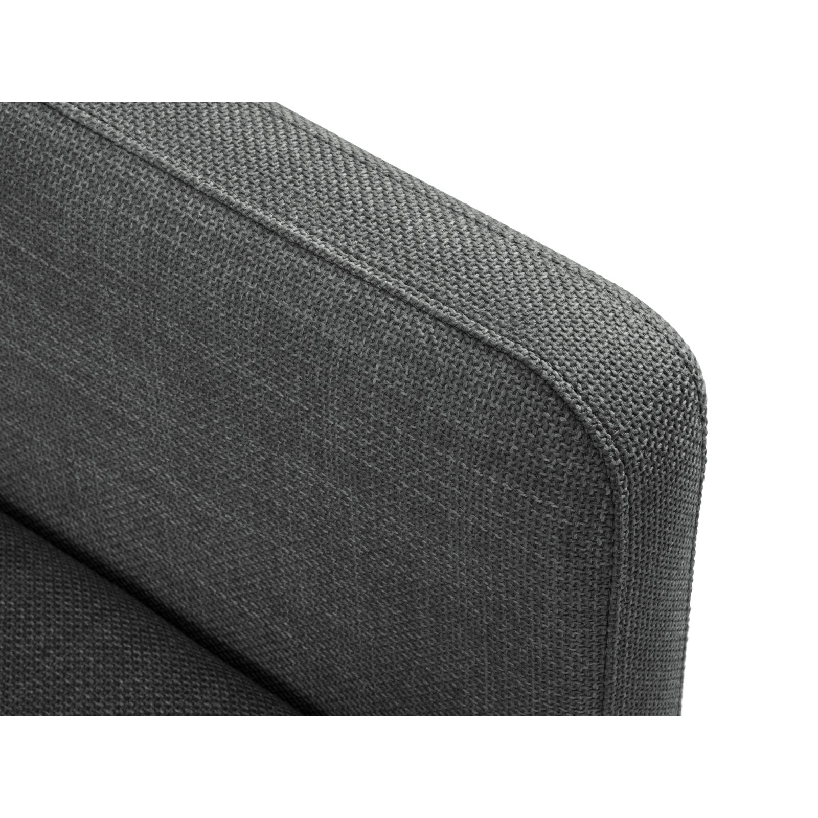 Canapé d'angle droit convertible avec coffre de rangement "Yanis" 5 places en tissu structurel gris