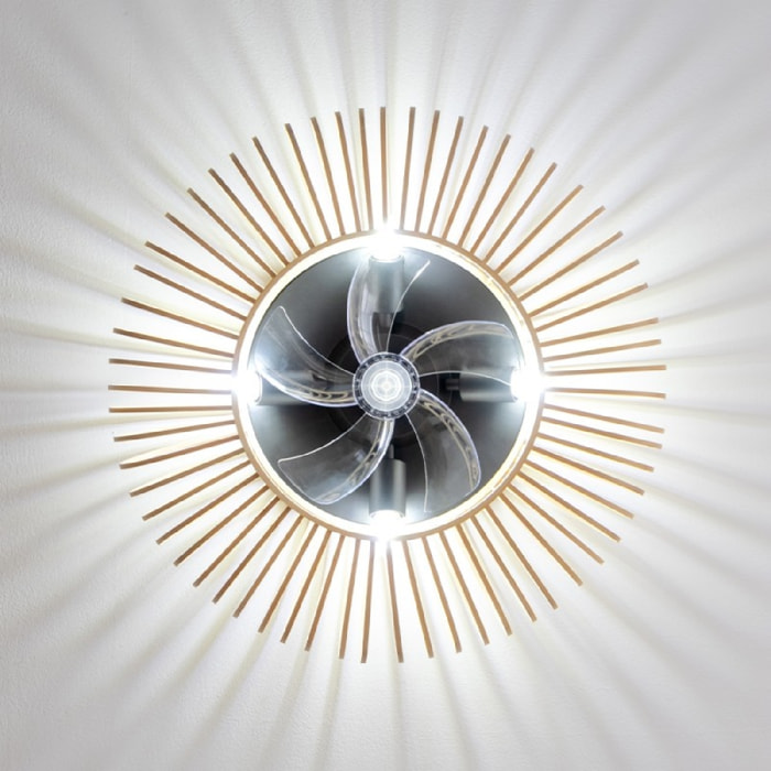 Cecotec Ventilateur de plafond avec lampe EnergySilence LampAero 600 Natural Lig