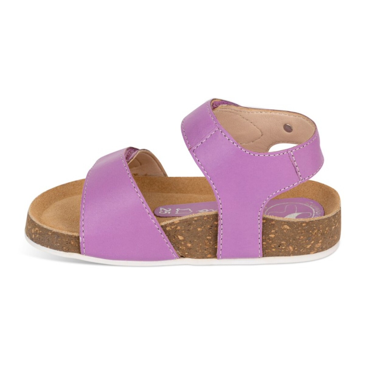 Sandalia Bios Piel  Cabra. VelcroMorado