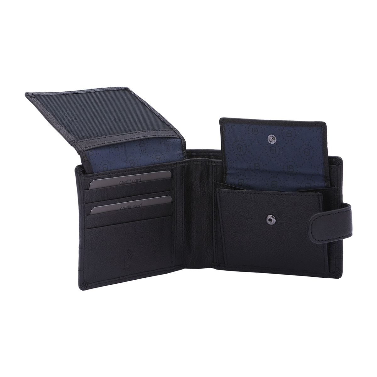 Portafoglio uomo in vera pelle - Modello False - Casual - 9.5 x 12.0 x 2.5 cm