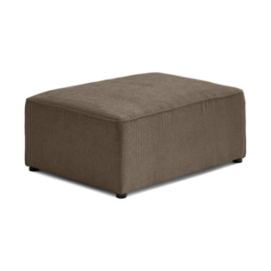 Topaze - pouf - en tissu velours relief - Taupe
