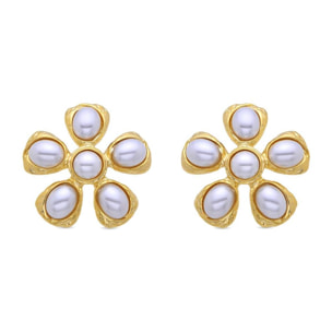 Pendientes Lux by Lux acabadoss en oro amarillo 18K