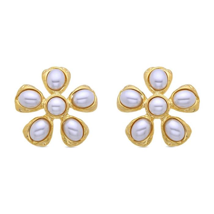 Pendientes Lux by Lux acabadoss en oro amarillo 18K