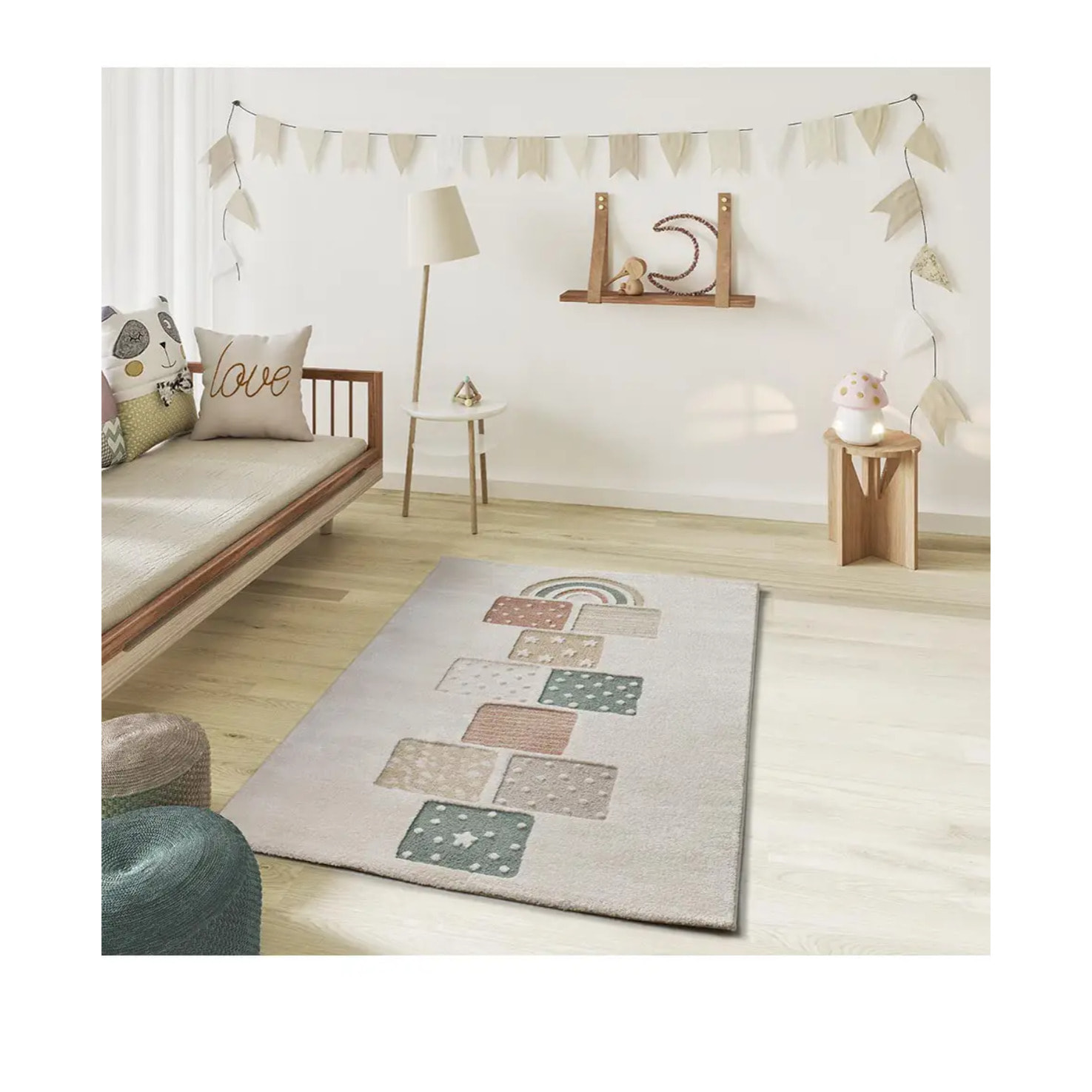 CLOWN Alfombra infantil con juegos infantiles, 120x170 cm