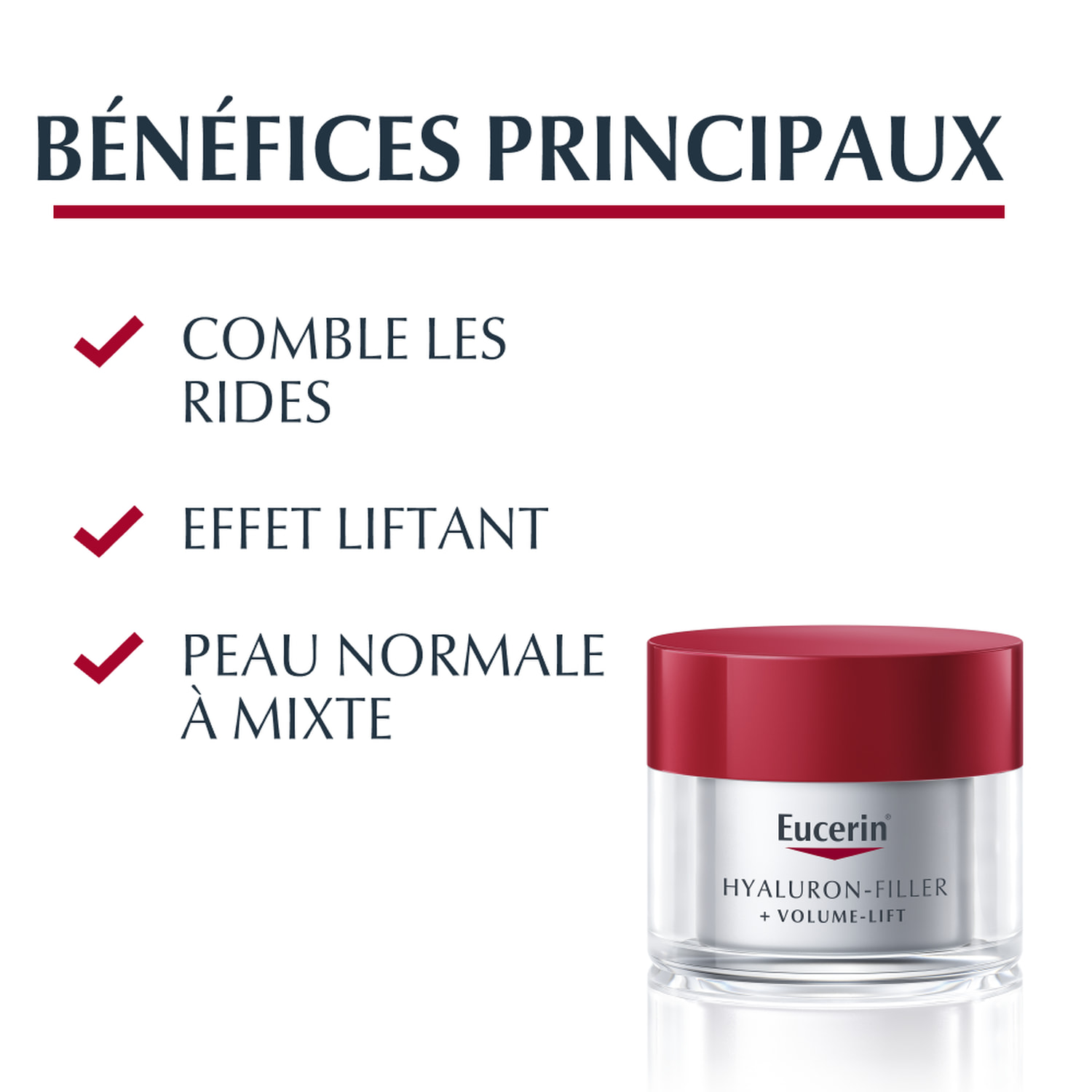 Hyaluron-Filler Volume-Lift SPF15 - Soin de Jour Volumisateur - Peaux Normales à Mixtes - 50 ml