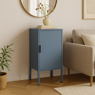 Armadietto basso in metallo 1 anta 35x46x72cm blu - Pop