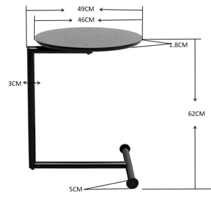 Table d'appoint Easy Living noire Kare Design