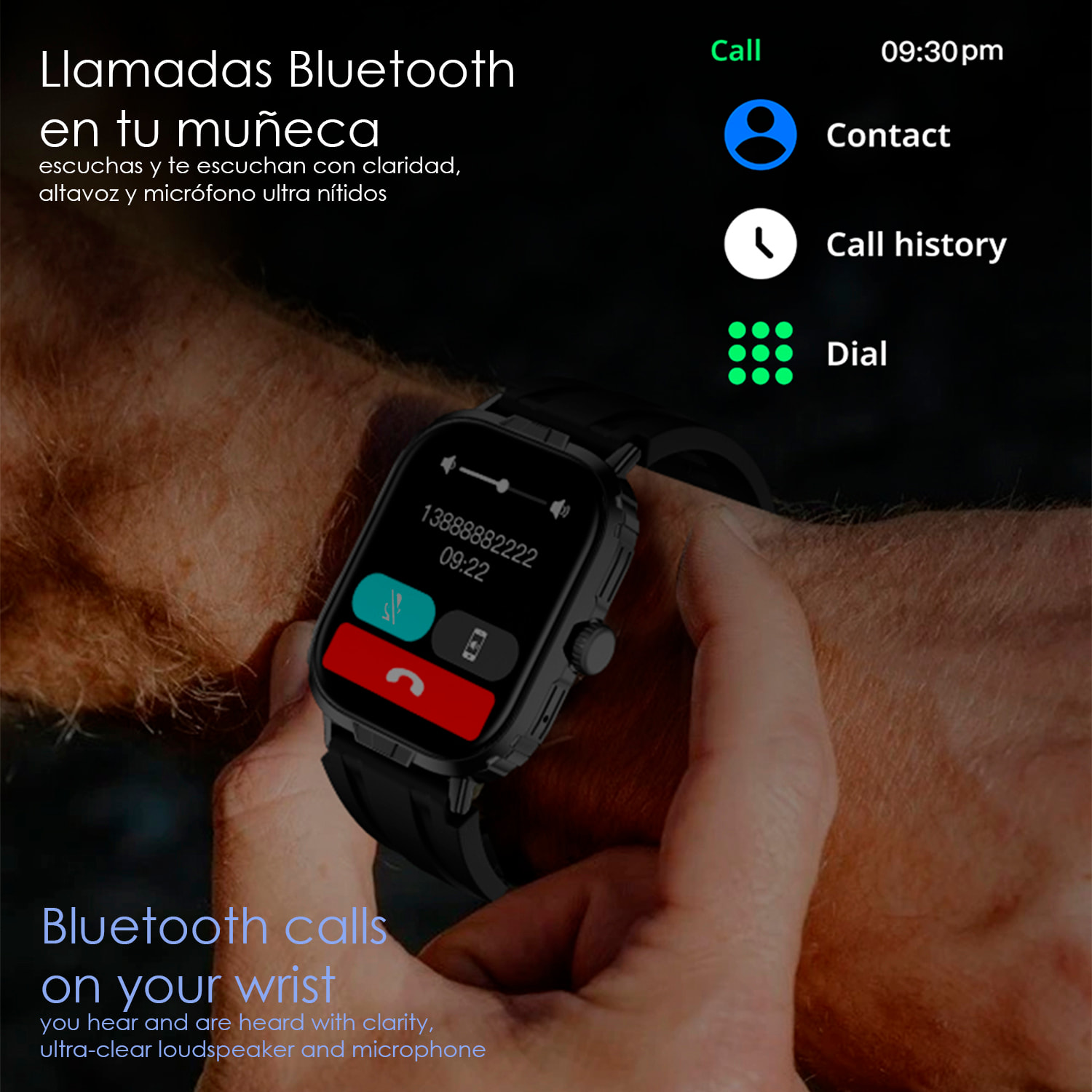 Smartwatch M106 con doppio cinturino, uno in silicone e uno in nylon. Notifiche delle App, monitoraggio della salute, modalità sportive.