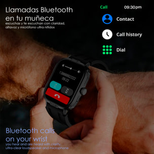 Smartwatch M106 con doppio cinturino, uno in silicone e uno in nylon. Notifiche delle App, monitoraggio della salute, modalità sportive.