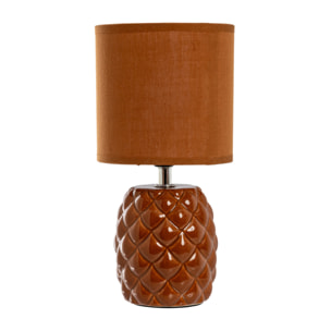 Lampada Da Tavolo Comodino Ricaricabile Accensione On/Off Modello Nasso Arancione