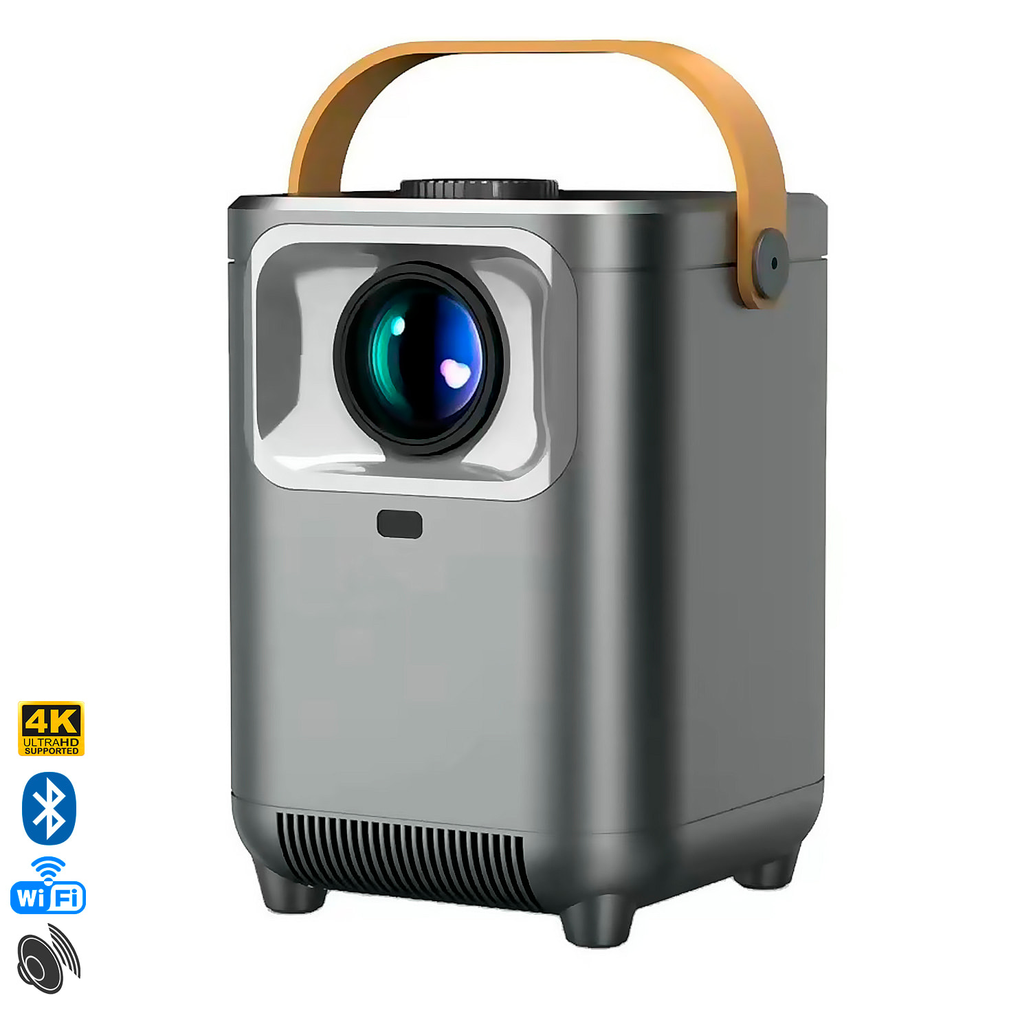 Mini proiettore LCD Wifi H1, duplicazione dello schermo per iOS e Android. Connessione USB. Da 30 a 200 pollici, 120 lm, 2000:1. Con telecomando.