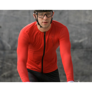 MAGLIA DA CICLISMO A MANICHE LUNGHE DA UOMO BLUEBALL IN ROSSO