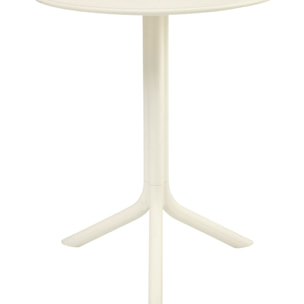 Tavolo alto da esterno in polipropilene 60x60x75cm bianco – Coimbra