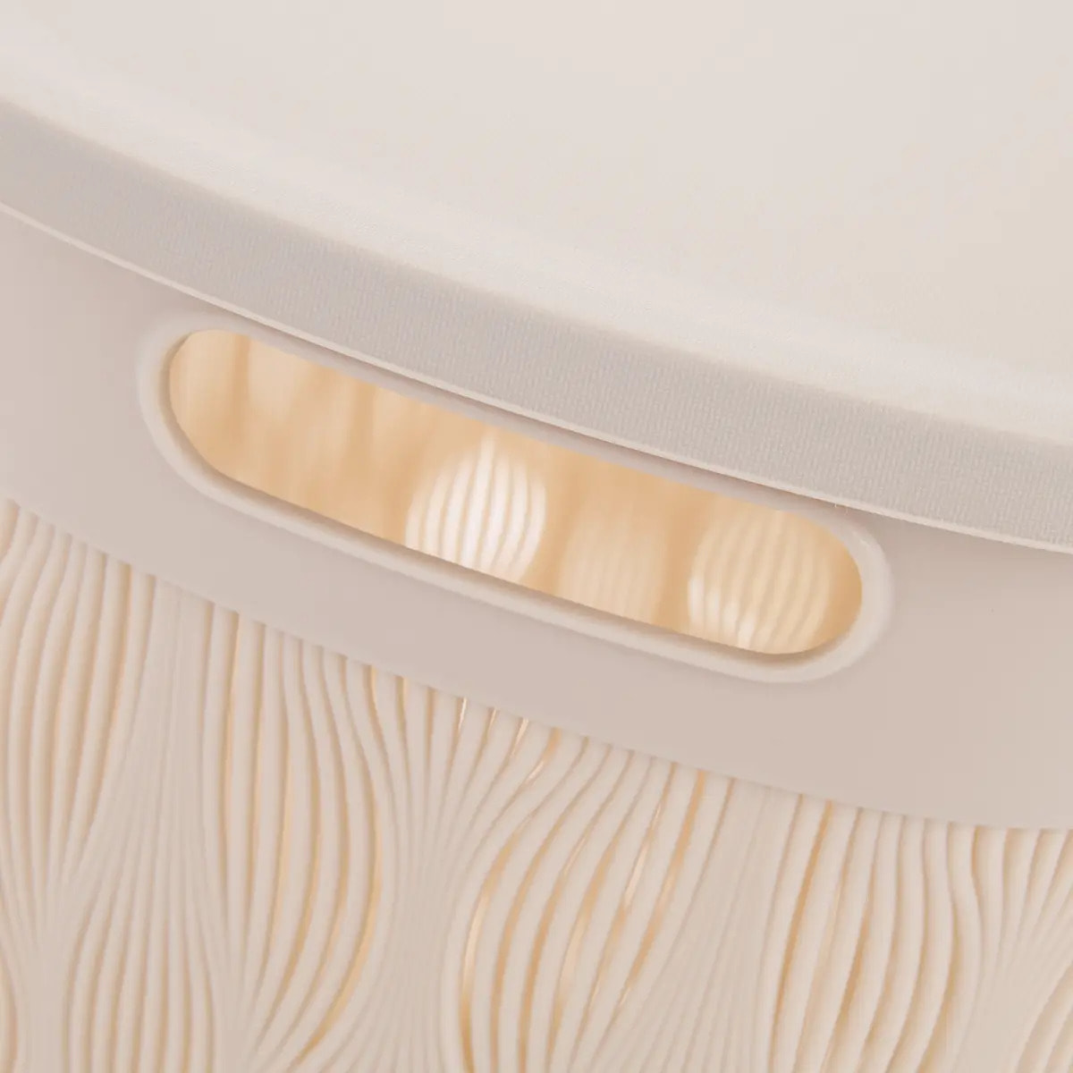 Corbeille à Linge Leaf 40L Beige H57 cm