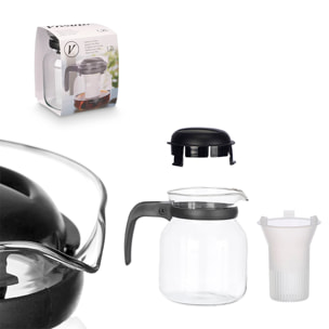 Teiera con manico, filtro estraibile e capacità di 1200ml.