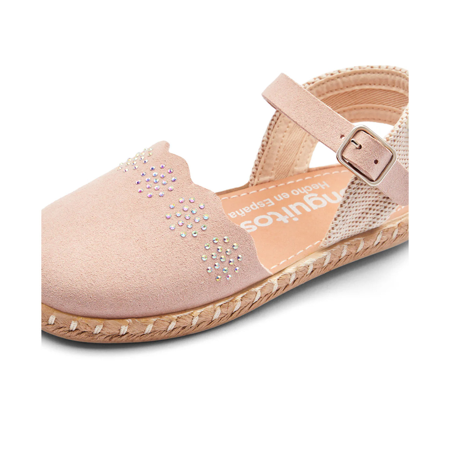 Conguitos - Sandali estivi in juta con zeppa per bambina comodi