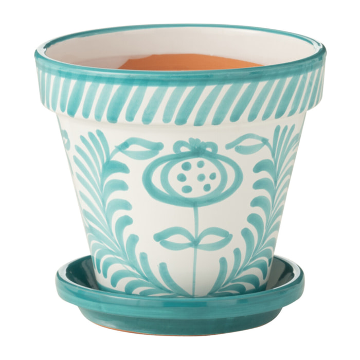 J-Line cache-pot Granada Handmade + Painted - céramique - jaune - small - Ø21 cm