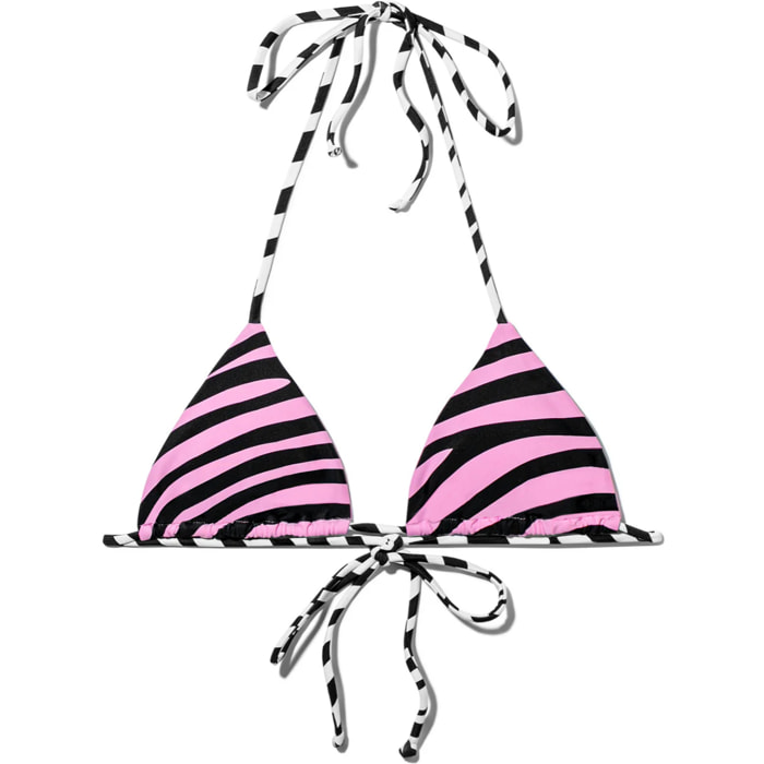 Bikini Mujer Parte Superior Samoa Color Zebra Rosa