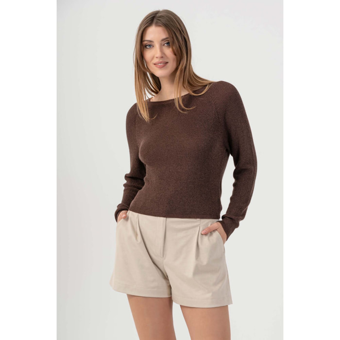 Kocca - Maglia girocollo in lurex Donna