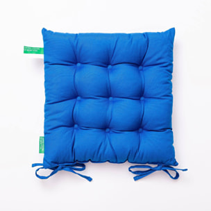 Caja de 12pc cojín para silla de jardín 40x40cm (3 rojos + 3 azules + 3 verdes + 3 amarillos) 250GSM 65%Algodón 35%Poliéster