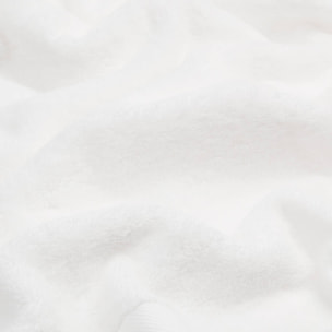 Toalla cenefa con lino Gairo color blanco 100% Algodón