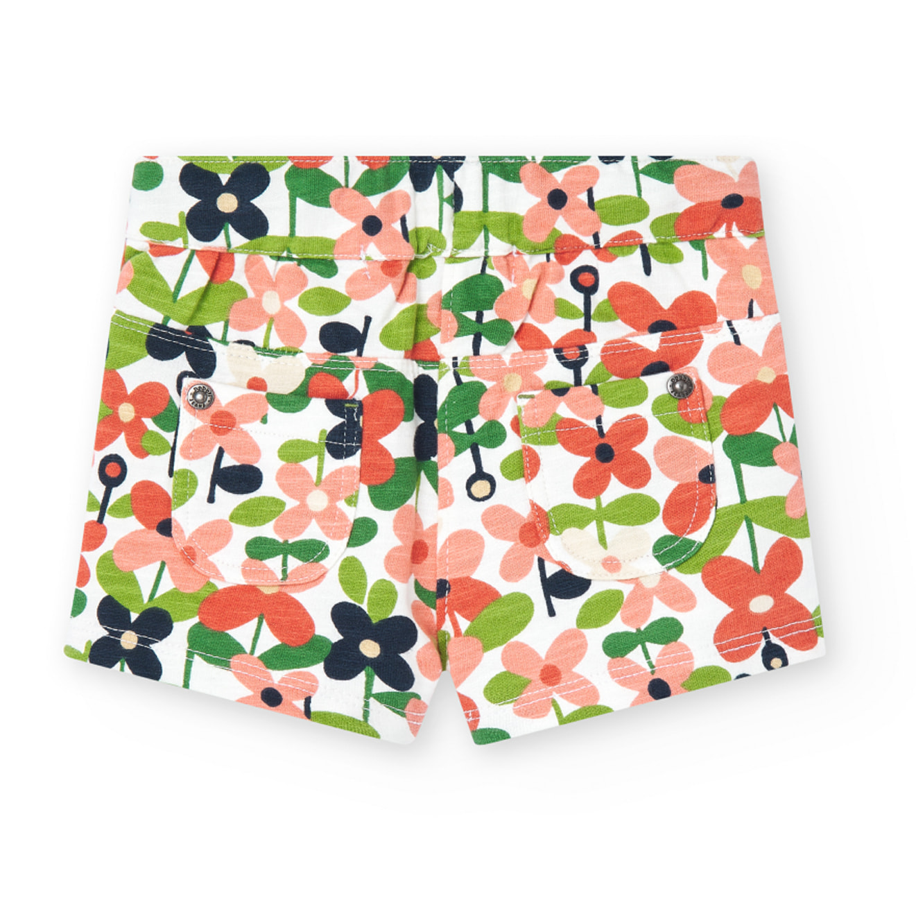 Short de felpa para niÃ±a estampado con flores, rosa, 228080