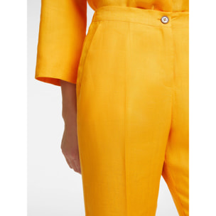 Elena Mirò - pantalones de lino - Amarillo