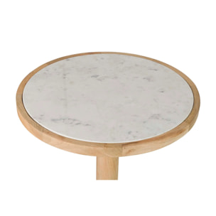 Mesa Comedor Madera Mango Mármol 70x70x75 Cm