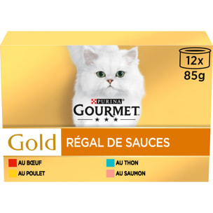 GOURMET GOLD Régal de Sauces 12x85g - Lot de 8