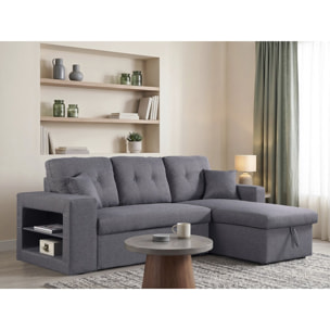 Canapé d'angle convertible/réversible "Axel" - 3 places - Gris