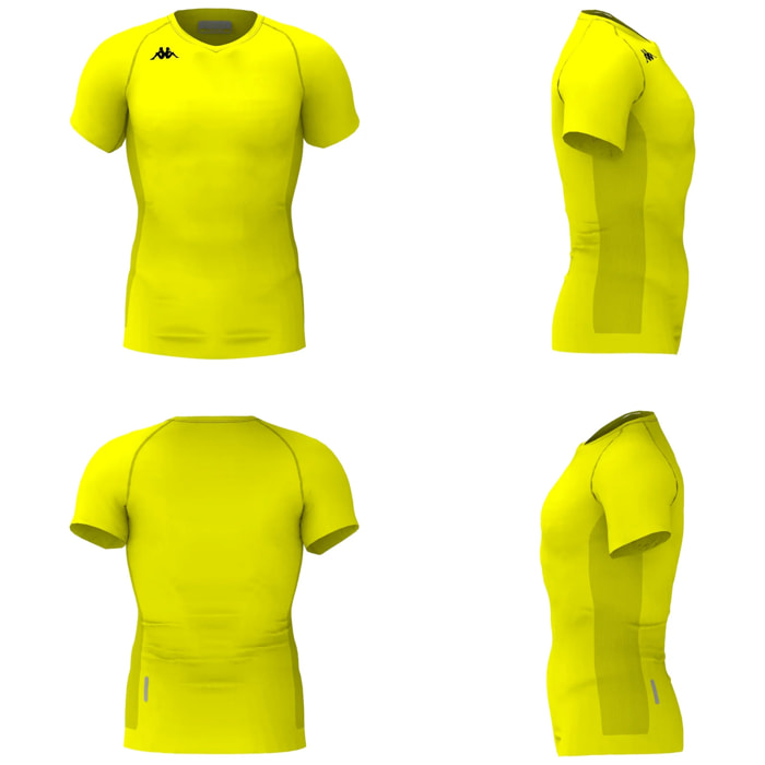 Kappa - Camisetas térmicas y tops Hombre Amarillo - KAPPA4SKIN KOMBAT NARTV