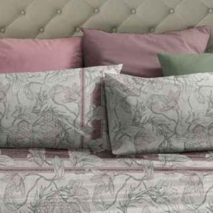 LAURA BIAGIOTTI Completo Letto Matrimoniali in Percalle Stampato Bersy_salvia