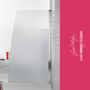 Baignoire droite 180 X 80 Elise acrylique + pare bain volet droite + tablier en niche + vidage