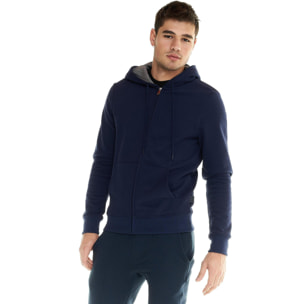 Felpa Leone uomo con cappuccioe full zip Lifestyle