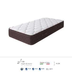"Mabel" H24 cm 80x200 guanciale Memory OMAGGIO, a molle insacchettate indipendenti ,7 zone a portanza differenziata arrotolato