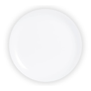 Assiette plate  Diwali Blanc - Luminarc - verre opale extra résistant