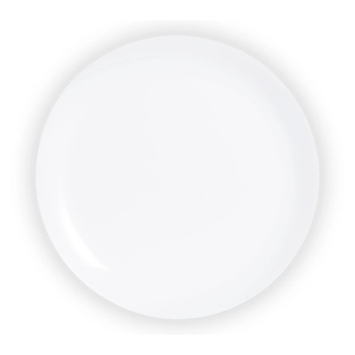 Assiette plate  Diwali Blanc - Luminarc - verre opale extra résistant