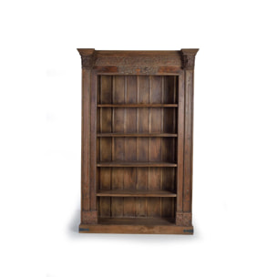 Librería de Madera de Mango 142 Cm Estilo Rústico Contemporáneo