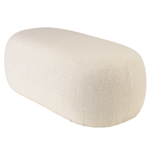 LEOPOLD - Banc en tissu petite bouclette beige