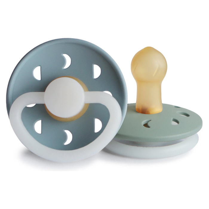 Frigg Pack 2 Chupetes Night Latex Moon Phase